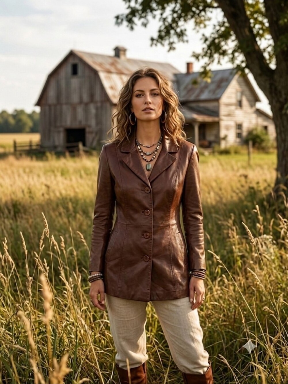 DIMITRI COLLECTION Superbe Veste En Cuir Véritable Souple